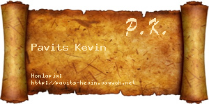 Pavits Kevin névjegykártya